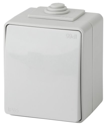 Переключатель накладной Эра Эксперт 1-кл. проходной IP65 серый картинка